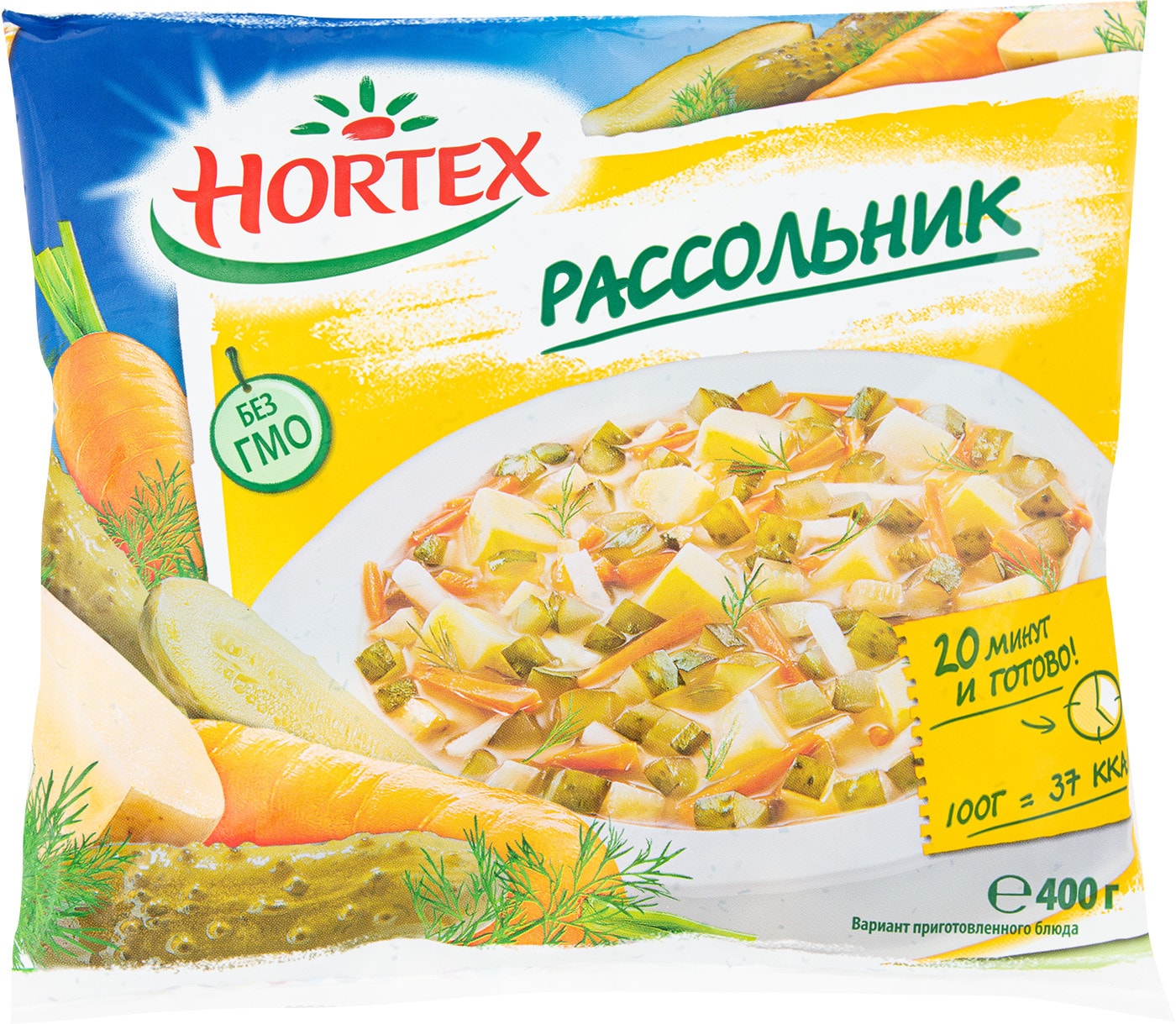 Изображение товара Замороженная овощная смесь Hortex Рассольник 400г для приготовления блюд