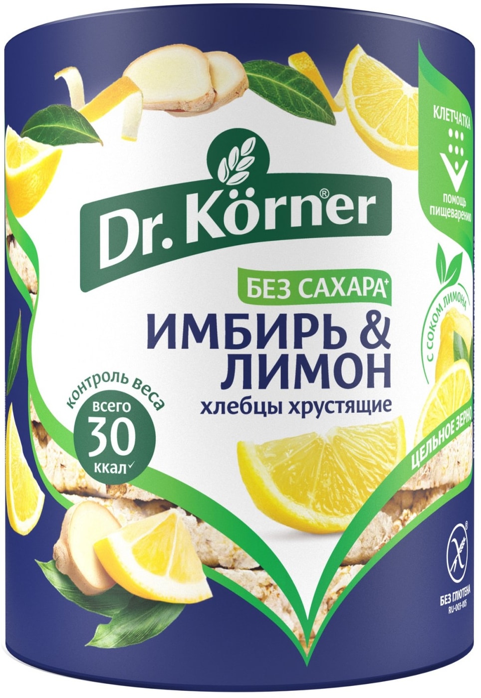 Изображение товара Dr.Korner хлебцы кукурузно-рисовые с имбирем и лимоном без глютена