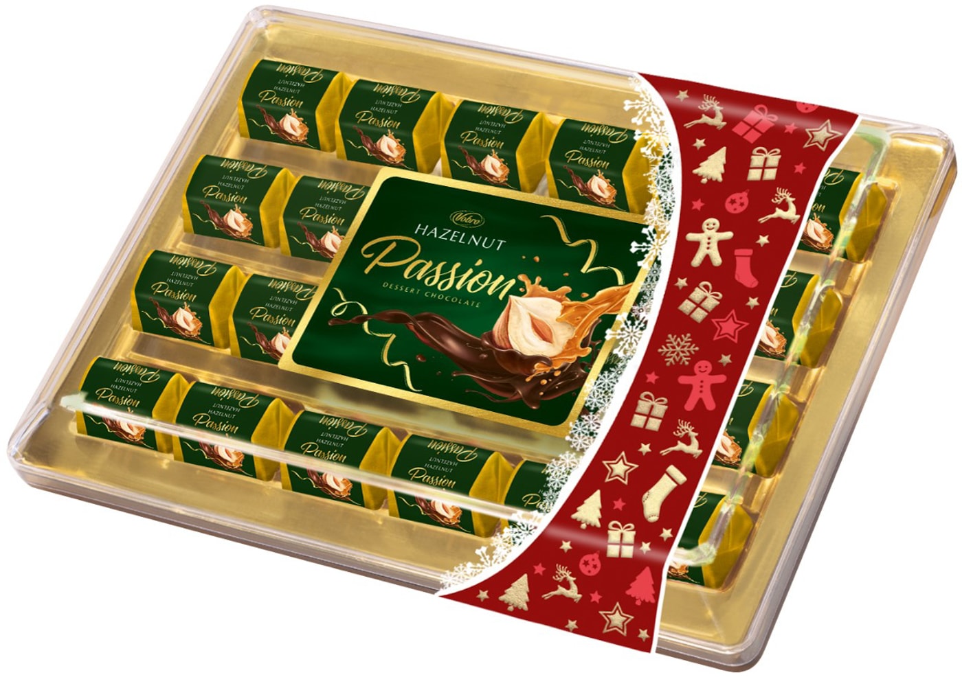 Изображение товара Конфеты Vobro Hazelnut Passion в темном шоколаде 290 г с фундуком