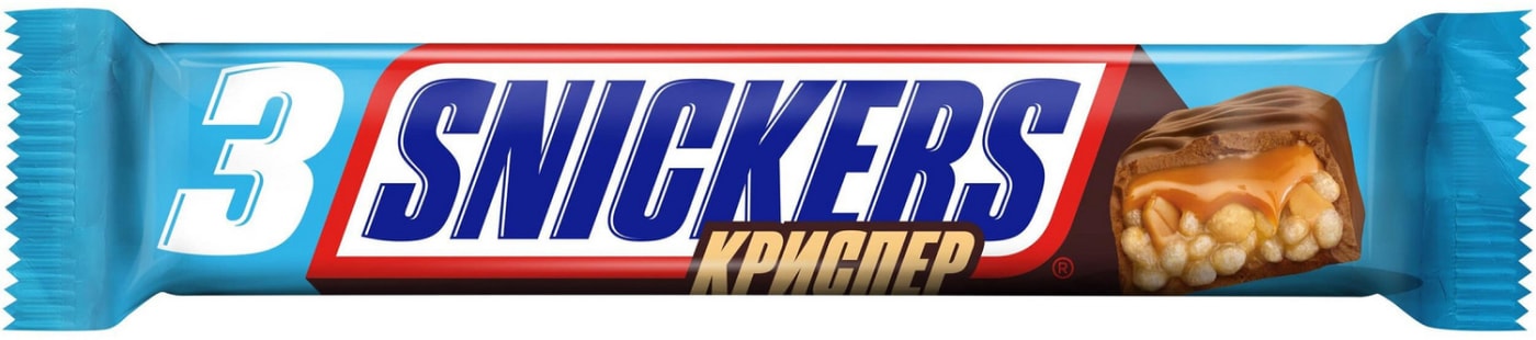 Изображение товара Шоколадный батончик Snickers Криспер 3шт*20г