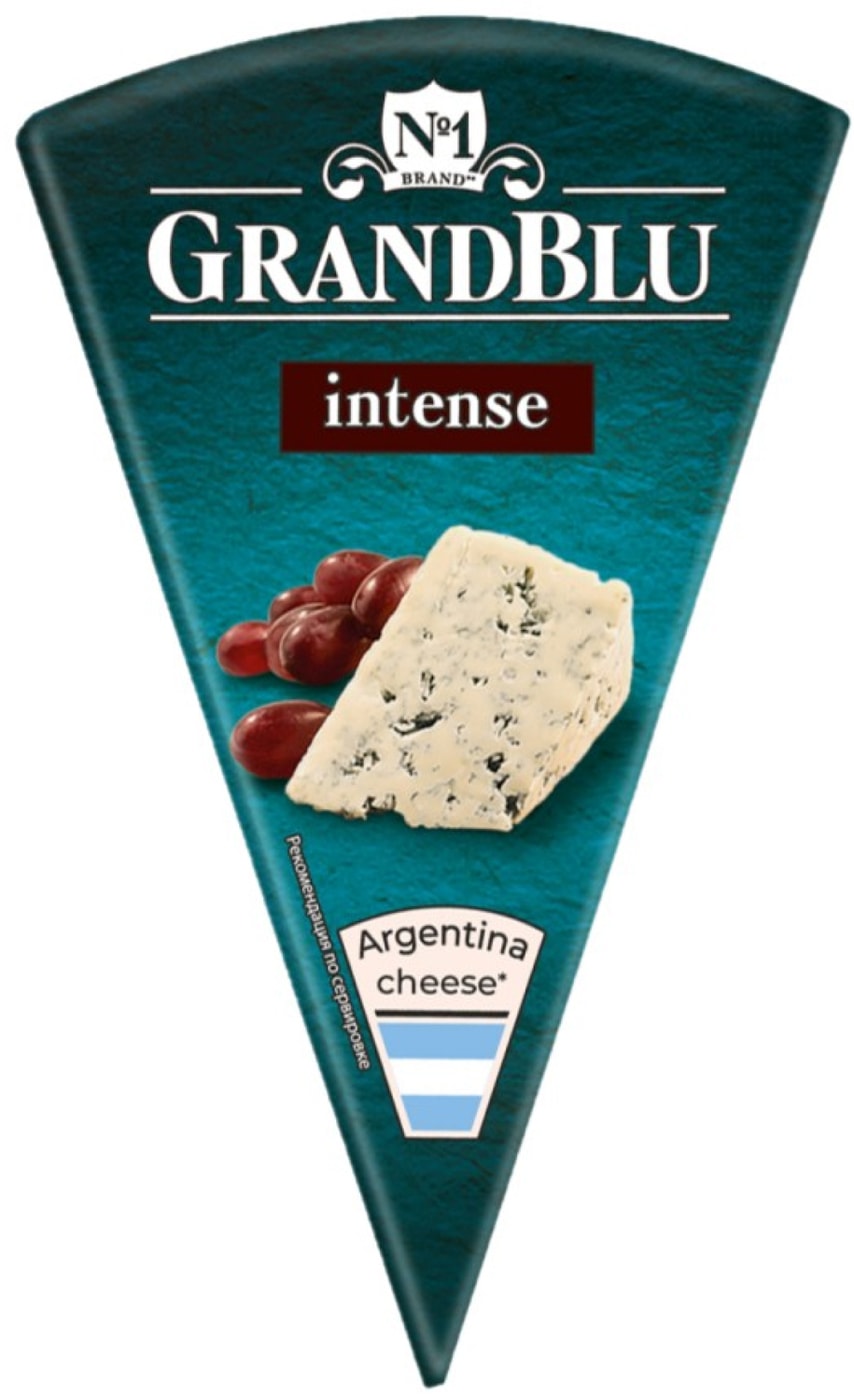 Изображение товара Сыр GrandBlu Intense с голубой плесенью 50% 100 г Россия