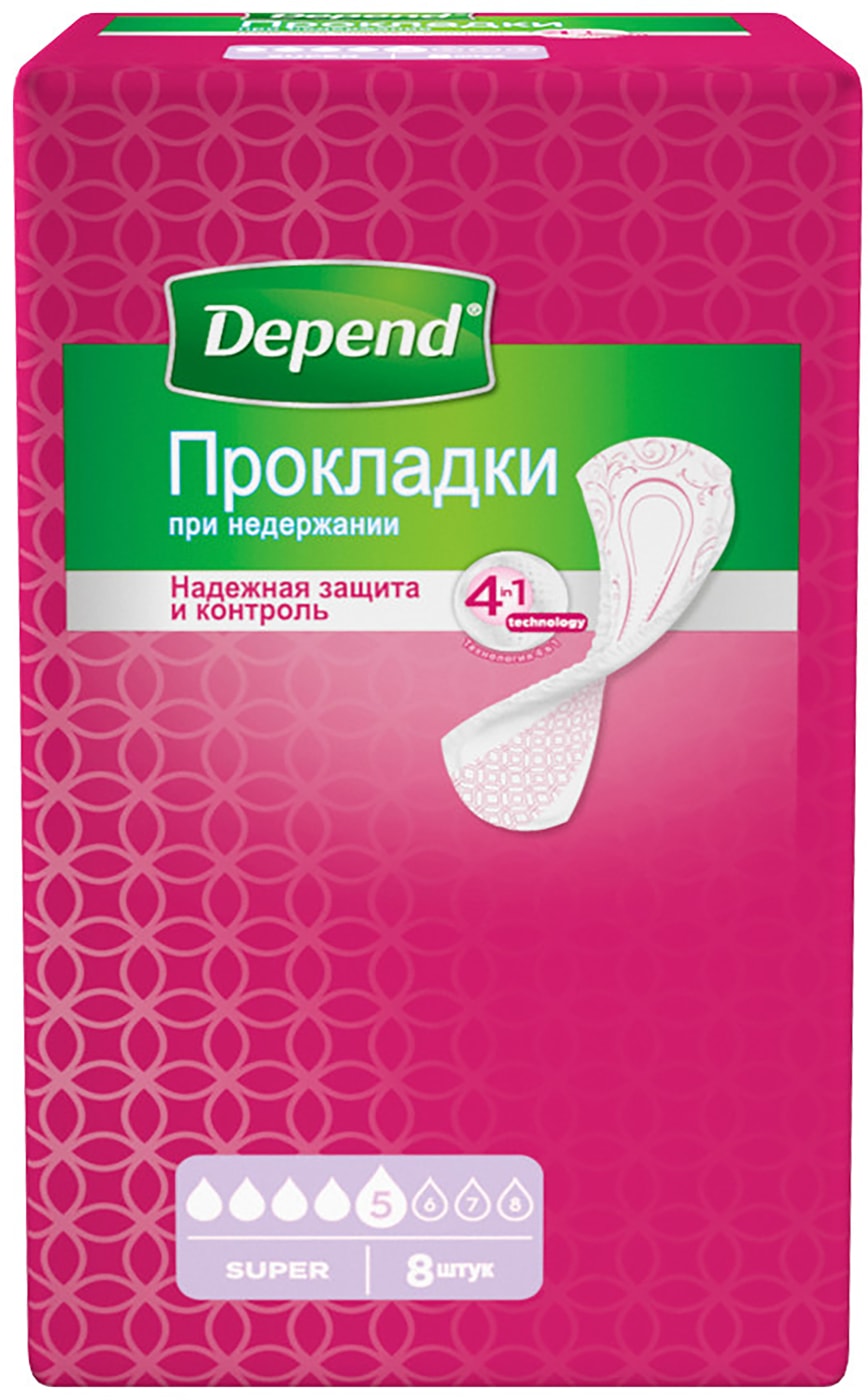 Урологические прокладки depend. Урологические прокладки depend
