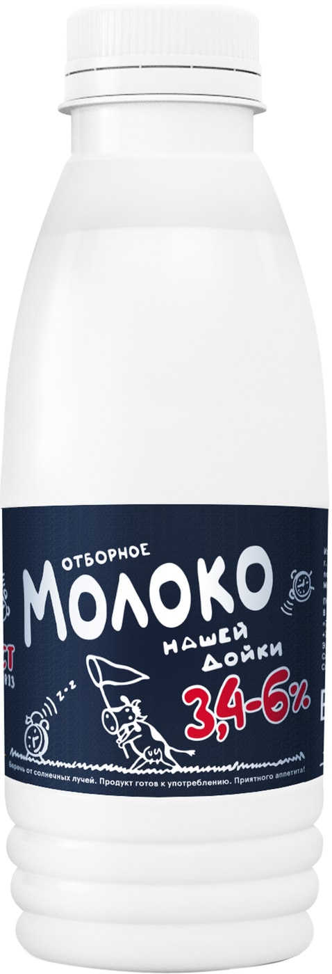 Изображение товара Молоко из молока Нашей дойки 3.4-6% пастеризованное 430мл