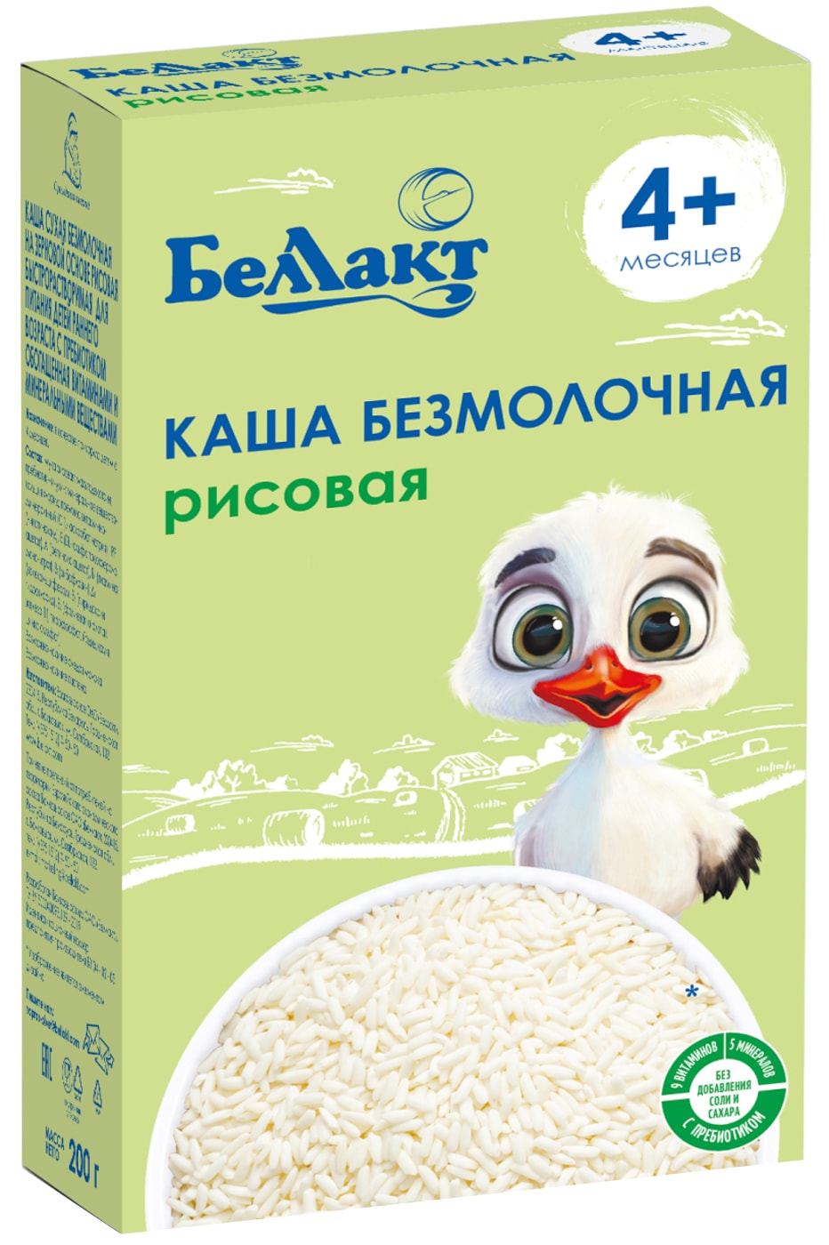 Изображение товара Каша Беллакт рисовая безмолочная с пребиотиком 200г