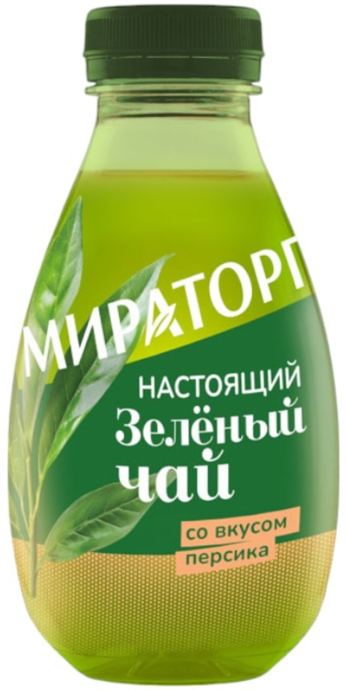 Изображение товара Чай холодный Мираторг зеленый c персиком 370мл