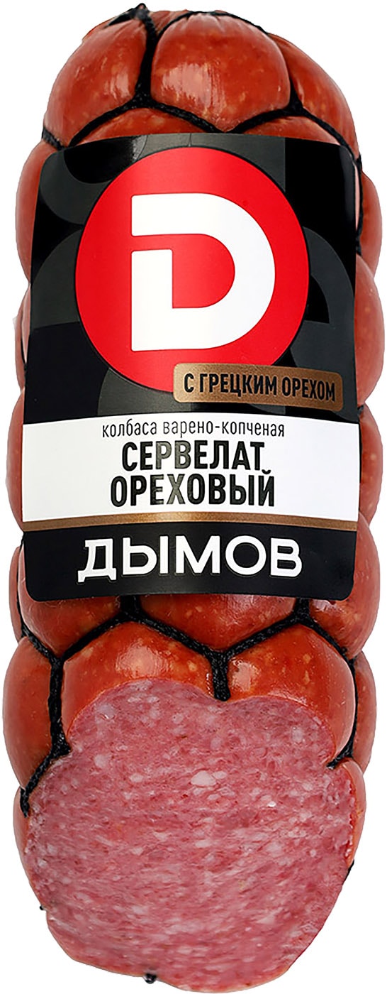 Изображение товара Колбаса Дымов Сервелат Ореховый варено-копченый 330г