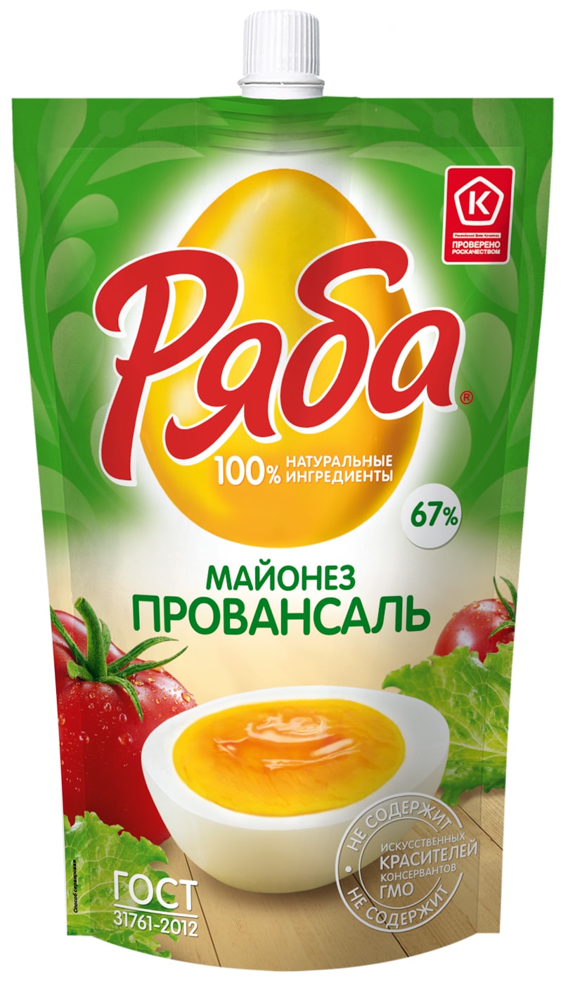 Изображение товара Майонез Ряба Провансаль 67% 350г