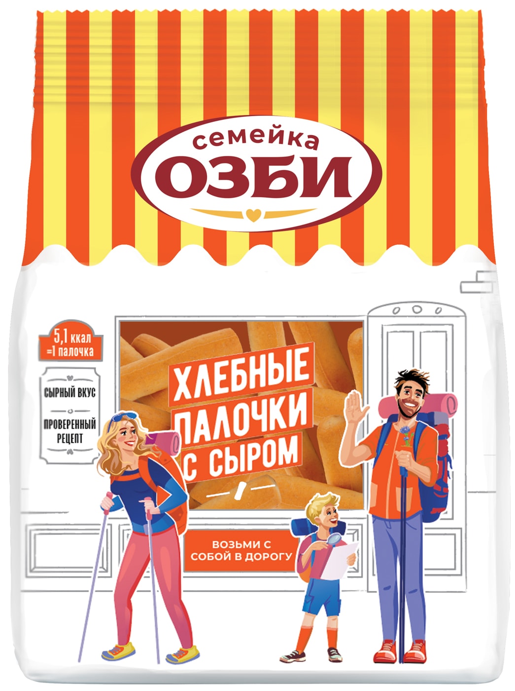 Изображение товара Палочки Семейка Озби Хлебные с сыром 150г