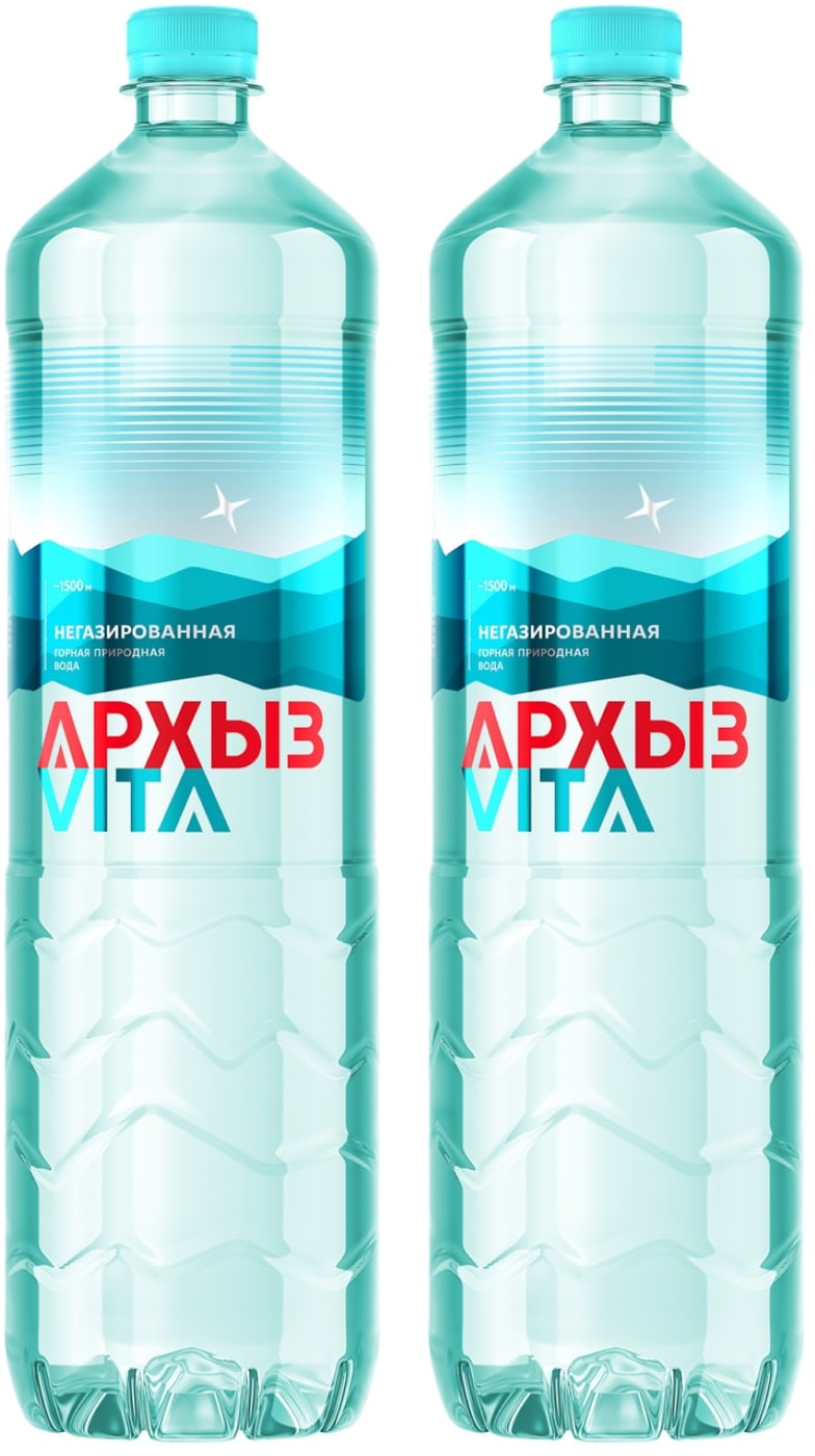 Изображение товара Вода Архыз Vita Горная столовая негазированная 1. 5л - натуральный напиток для здоровья