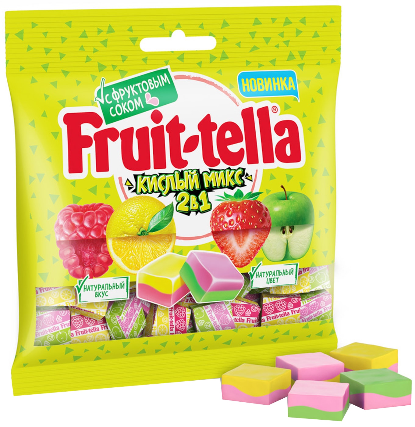 Изображение товара Жевательные конфеты Fruittella Кислый микс 2в1 70г