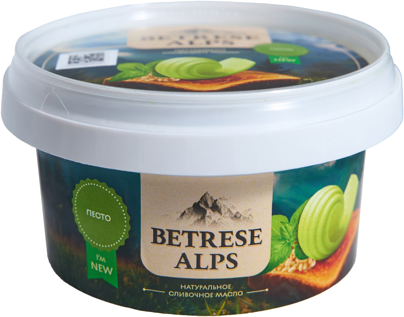 Изображение товара Масло сливочное Betrese Alps Ароматное с соусом песто 110г