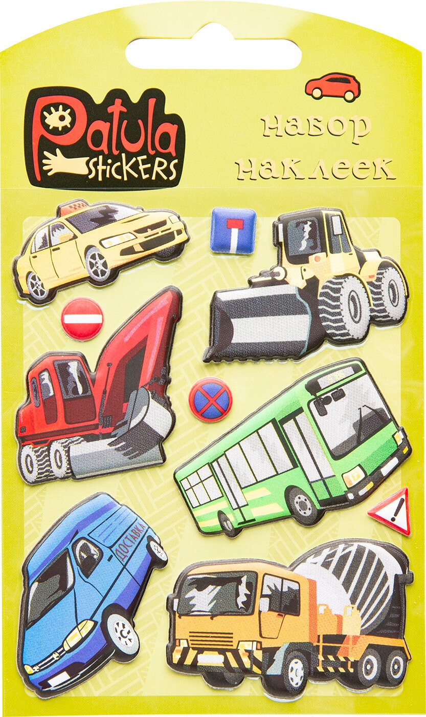 Изображение товара Наклейки Yiwu onccc Patula Stickers Машины мягкие в ассортименте