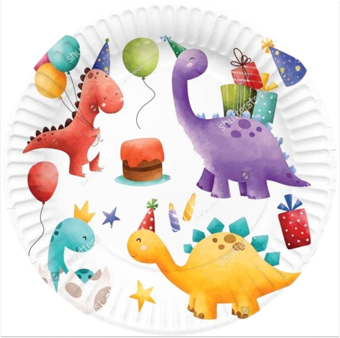 Изображение товара Одноразовые тарелки Маркет 6шт 24см