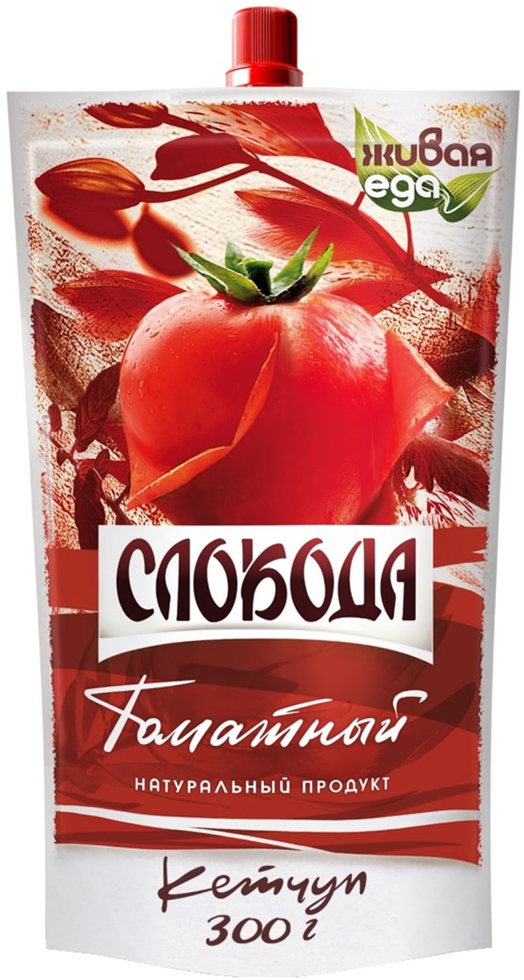 Изображение товара Кетчуп Слобода томатный 300 мл натуральный соус для блюд и гарниров