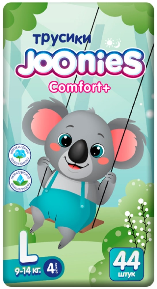 Изображение товара Подгузники-трусики Joonies Comfort+ размер L 9-14кг 44шт