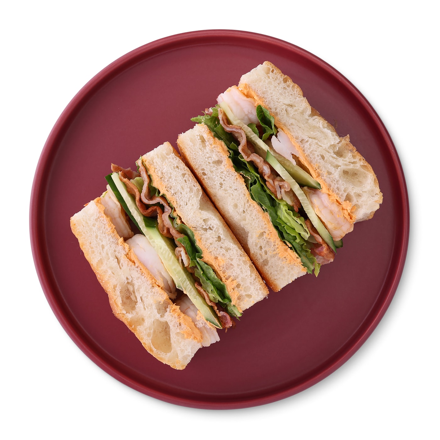 Изображение товара Сэндвич Перекресток Select на фокачче с креветкой и беконом 225г