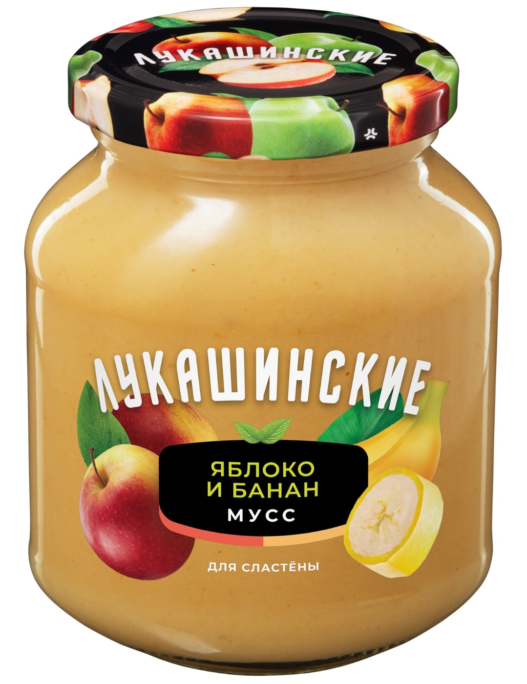 Изображение товара Мусс Лукашинские десерты Яблочно-банановый 370 г