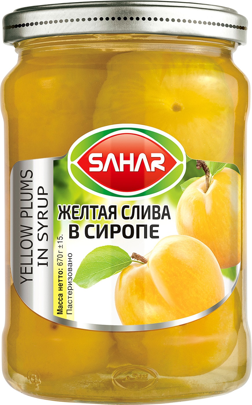 Изображение товара Слива желтая Sahar в сиропе 670г