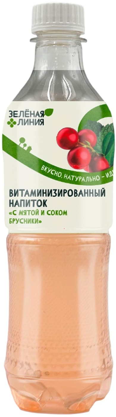 Изображение товара Напиток Зеленая Линия С мятой и соком брусники 5л