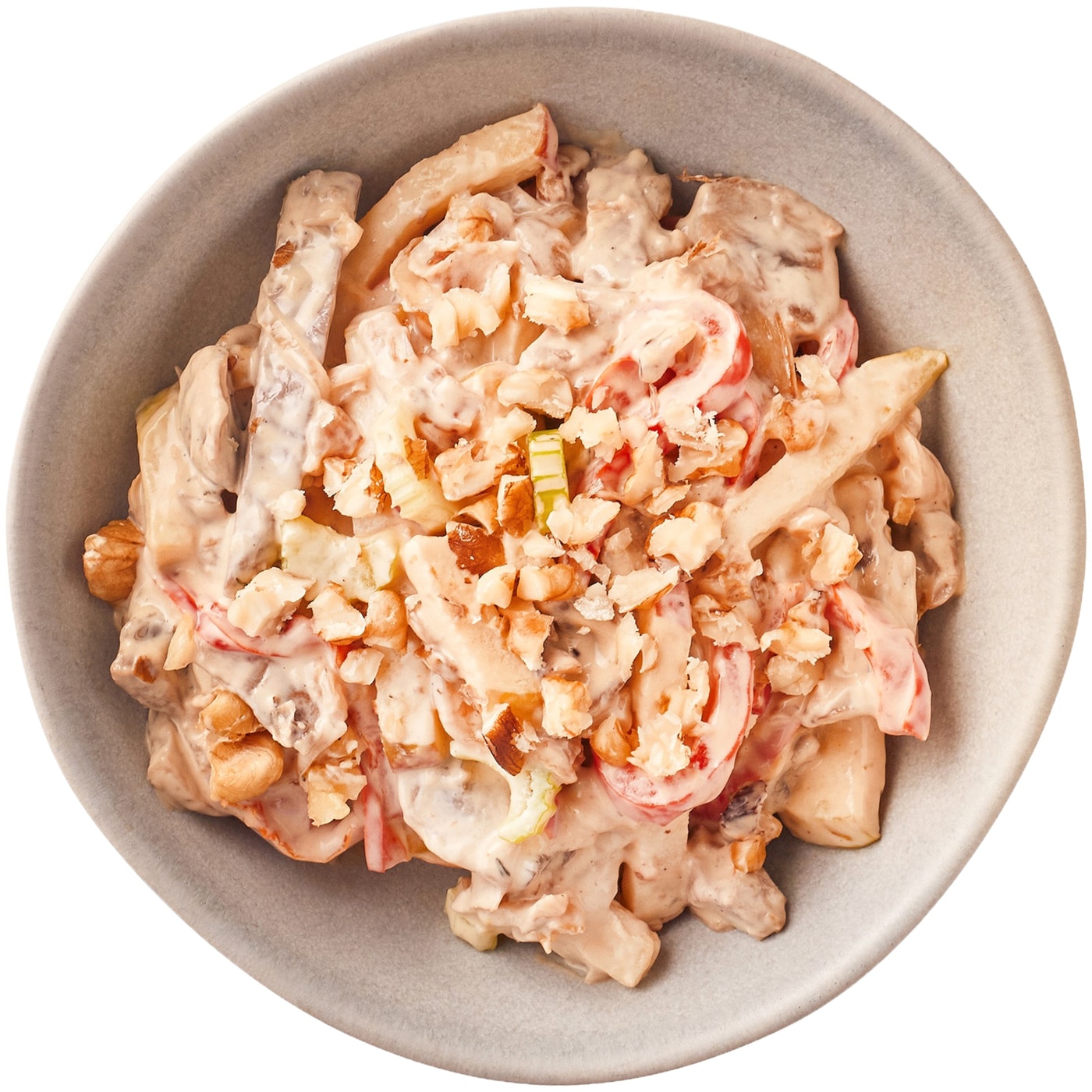 Изображение товара Салат Перекресток Select с говяжьей печенью шампиньонами и грецким орехом 180г