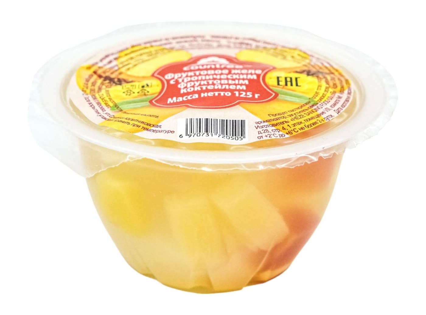 Изображение товара Желе фруктовое Countree с тропическим фруктовым коктейлем 125г