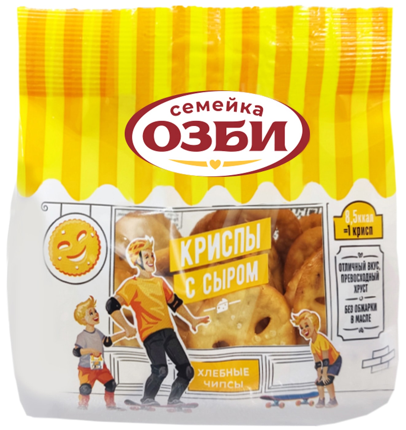 Изображение товара Криспы Семейка Озби с сыром 100 г хрустящие печенья вкусно и удобно
