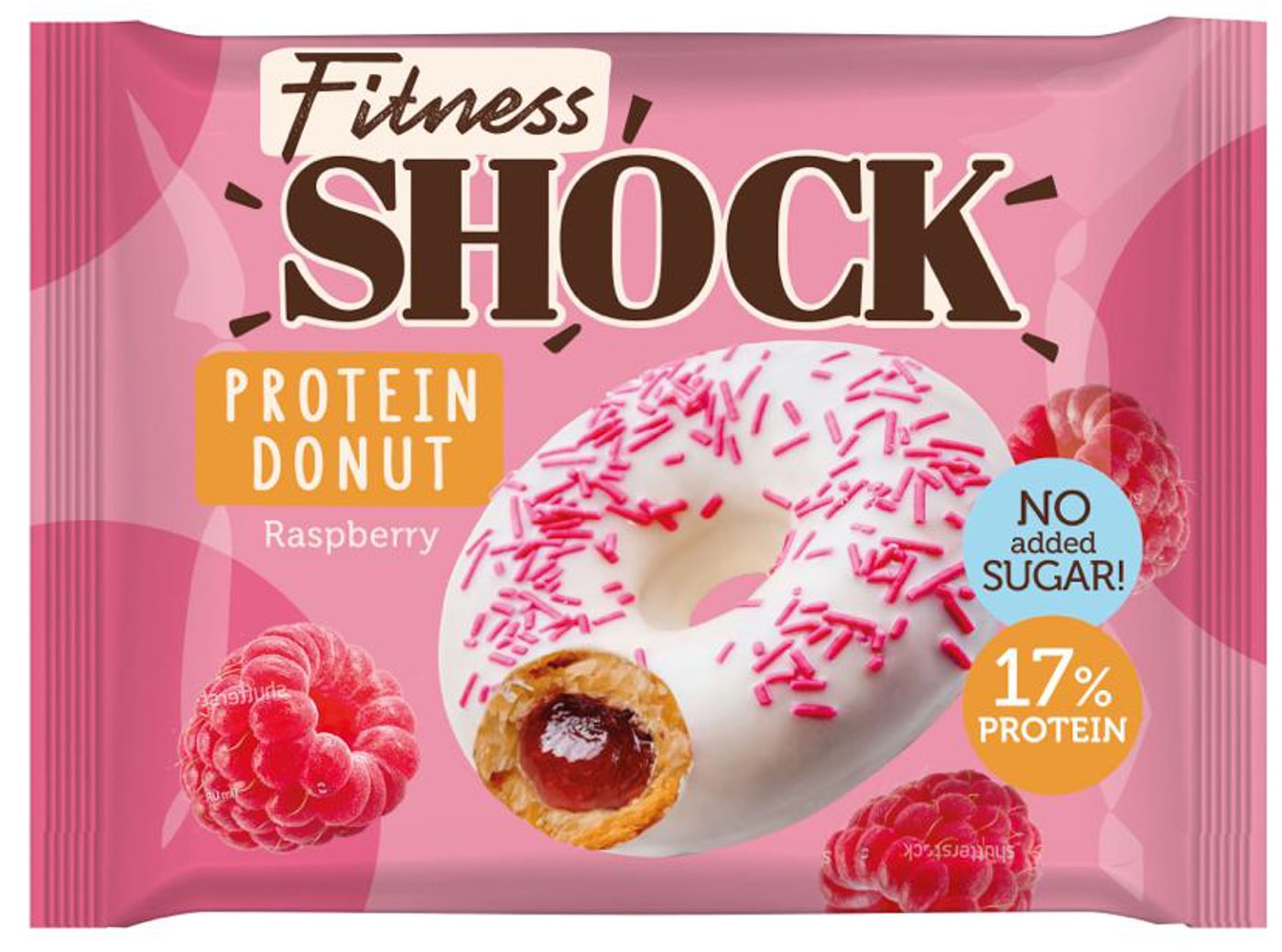 Изображение товара Донат FitnesShock глазированное Малина 70г