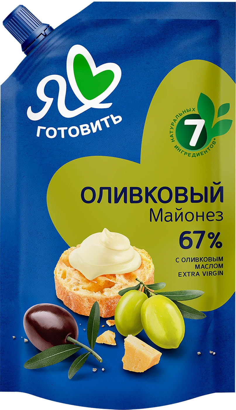 Майонез Я люблю готовить Оливковый 67% 390мл - купить с доставкой в ...