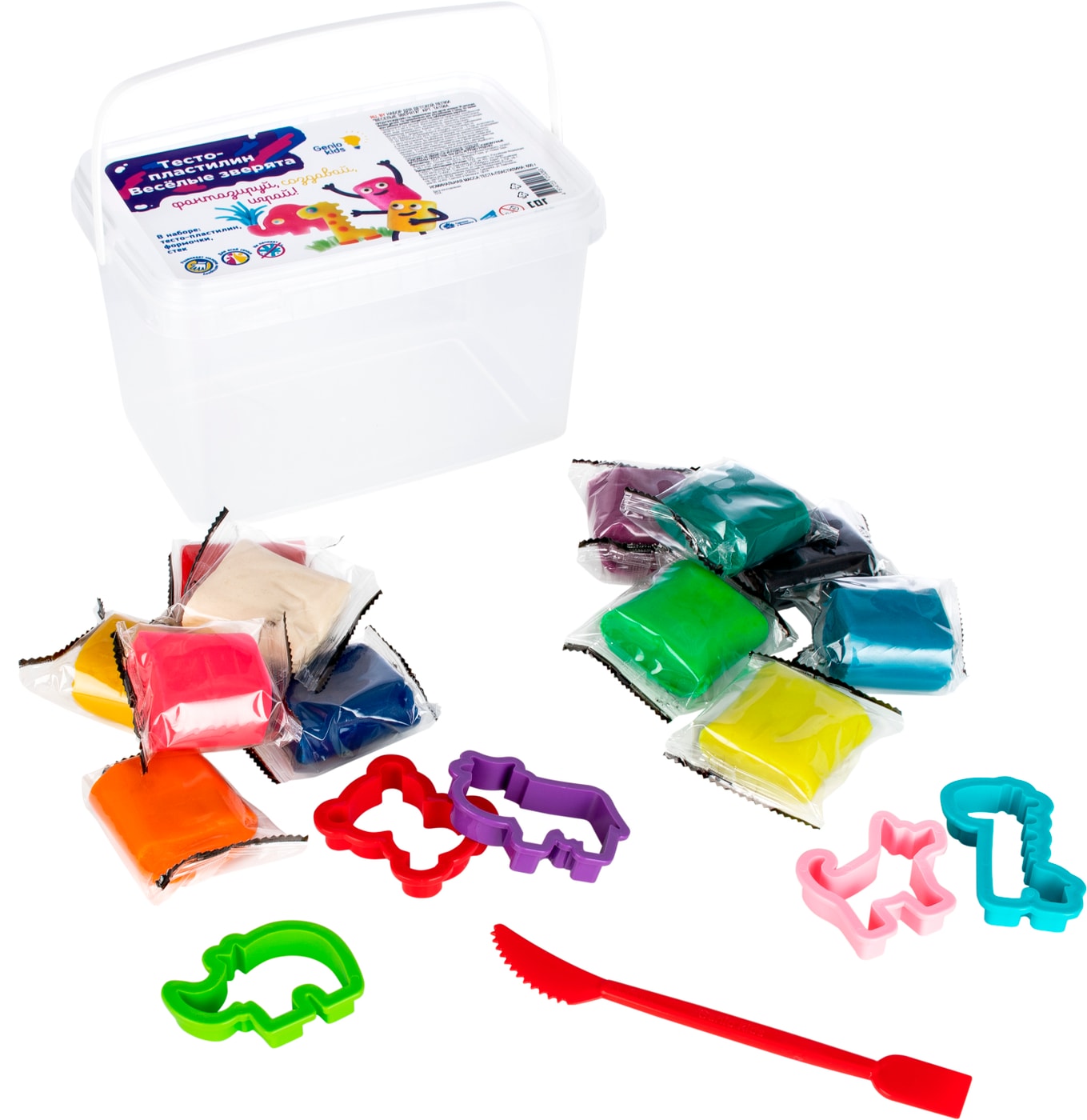 Изображение товара Набор для детской лепки Genio Kids Веселые зверята