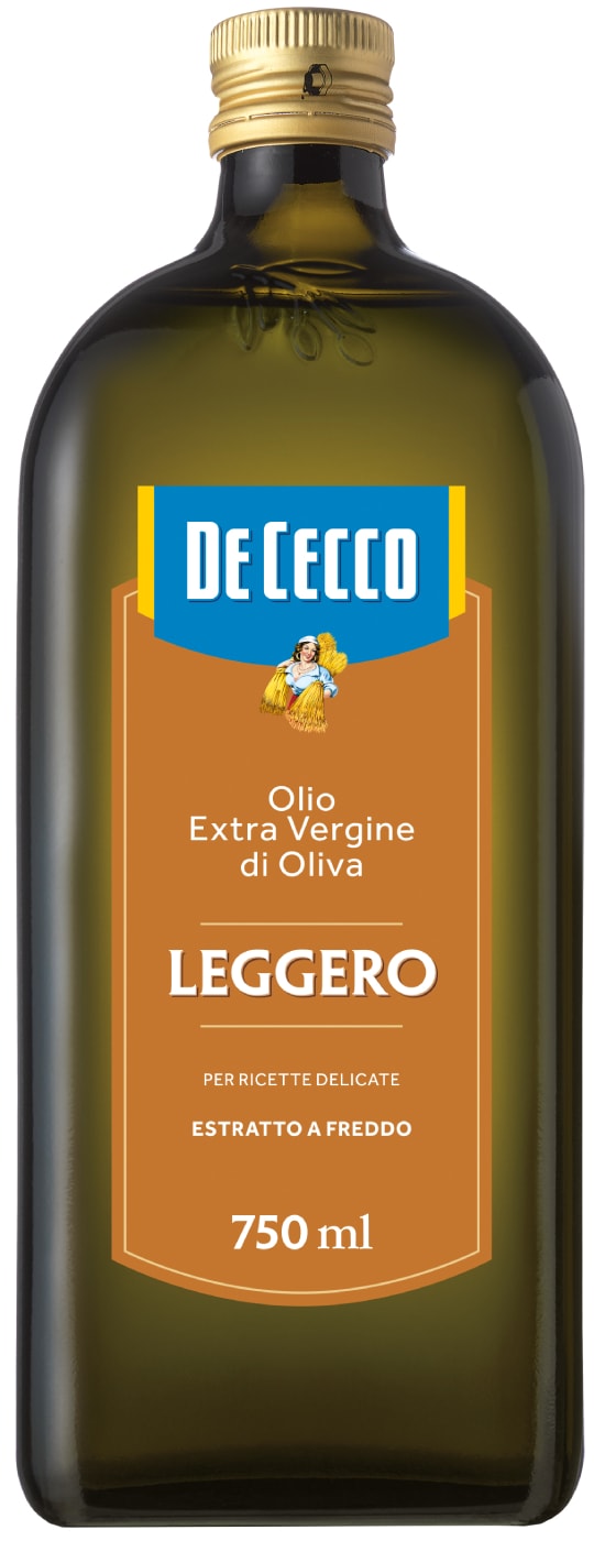 Изображение товара Масло оливковое De Cecco Leggero 750 мл нерафинированное для салатов и рыбных блюд