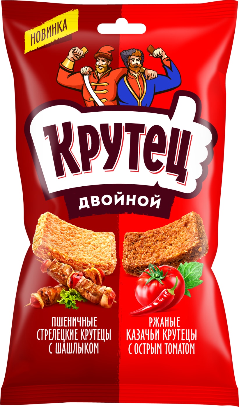 Изображение товара Смесь гренок Крутец двойной Шашлык-Острый томат 100г