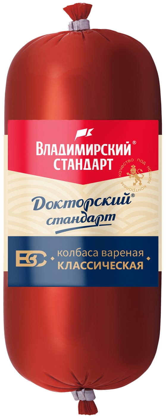 Изображение товара Колбаса Владимирский Стандарт Классическая вареная 500г