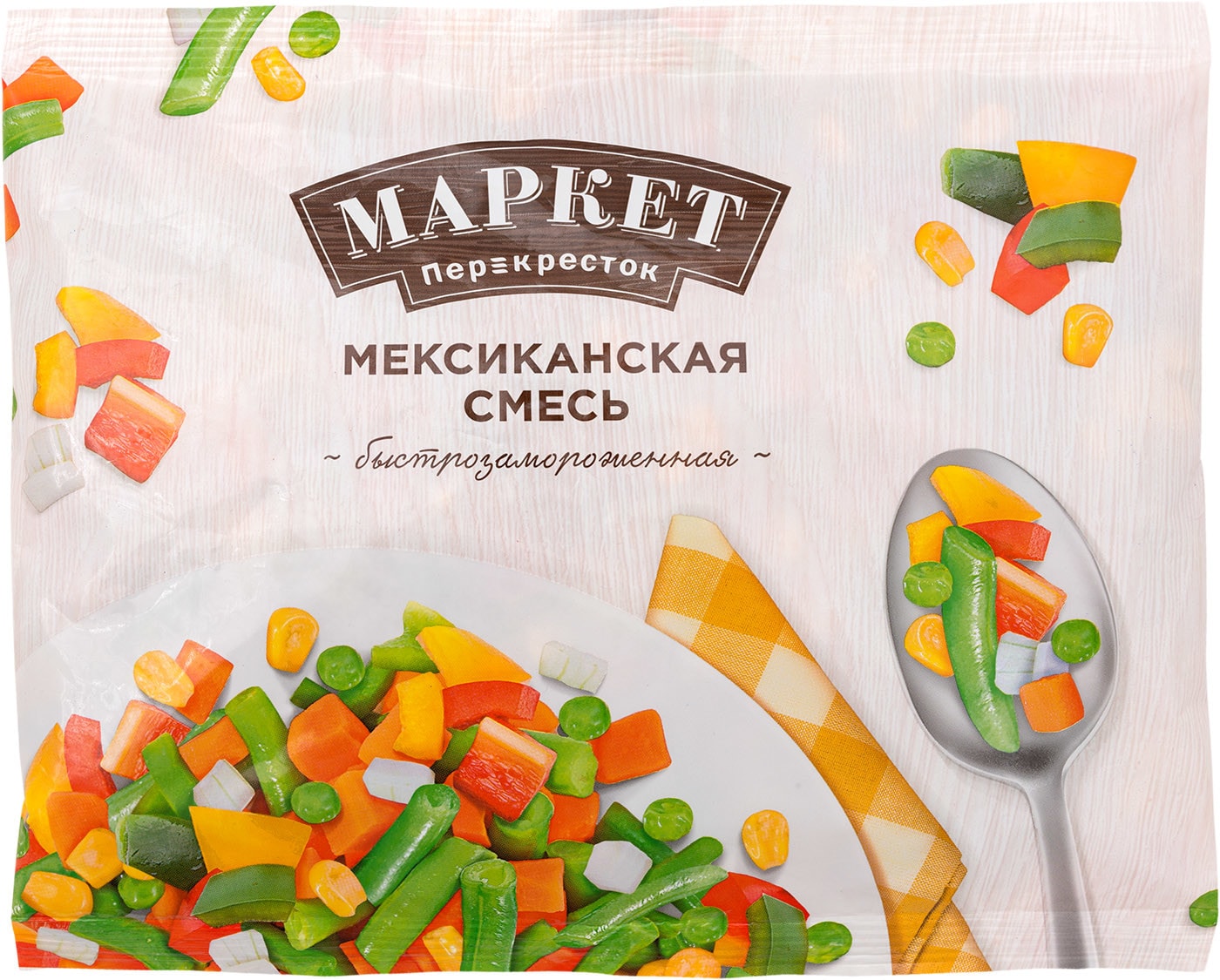 Изображение товара Смесь овощная Маркет Перекресток Мексиканская быстрозамороженная 400г