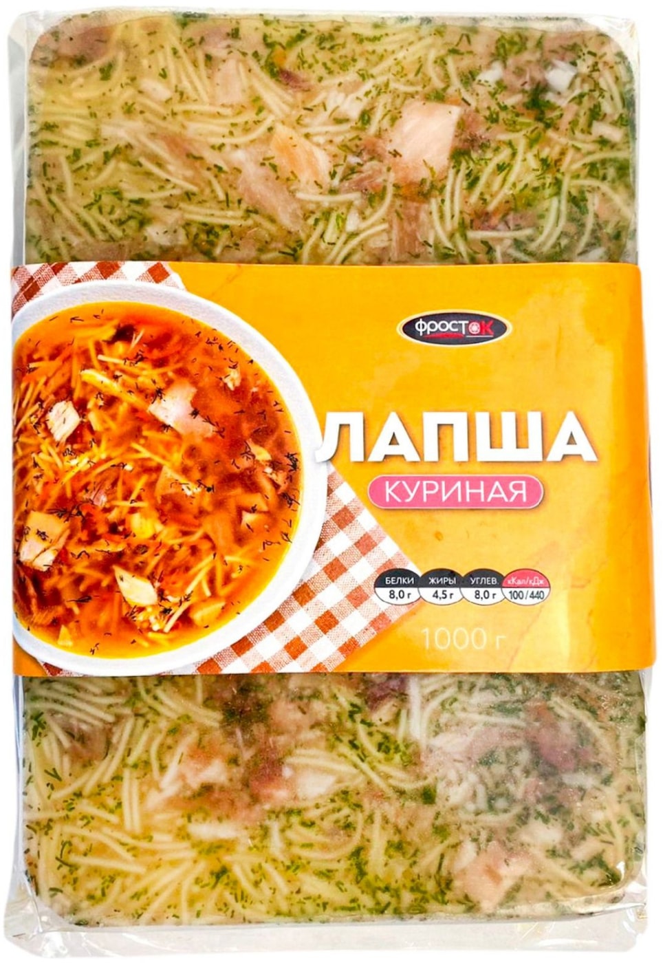 Изображение товара Лапша Фросток куриная замороженная 1кг