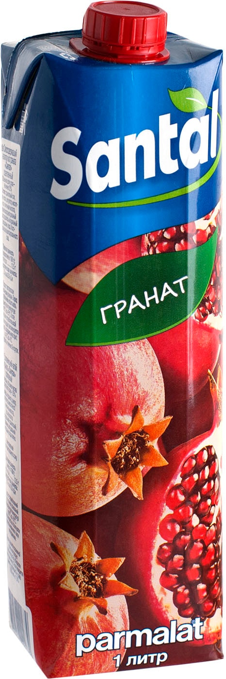 Изображение товара Напиток Santal Гранат 1л - натуральный сок в упаковке Тетрапак