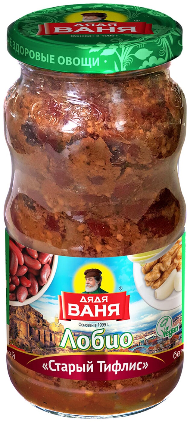 Изображение товара Лобио Дядя Ваня Старый Тифлис 480г - вкусное консервированное блюдо из фасоли