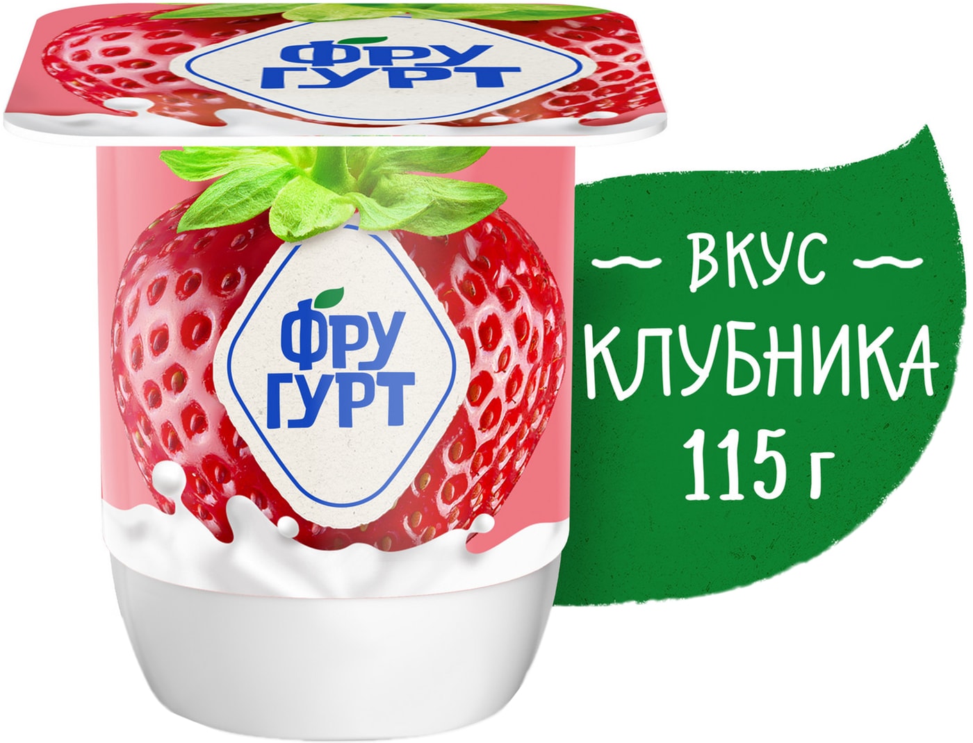 Изображение товара Продукт йогуртный Фругурт со вкусом клубники 2.5% 115г