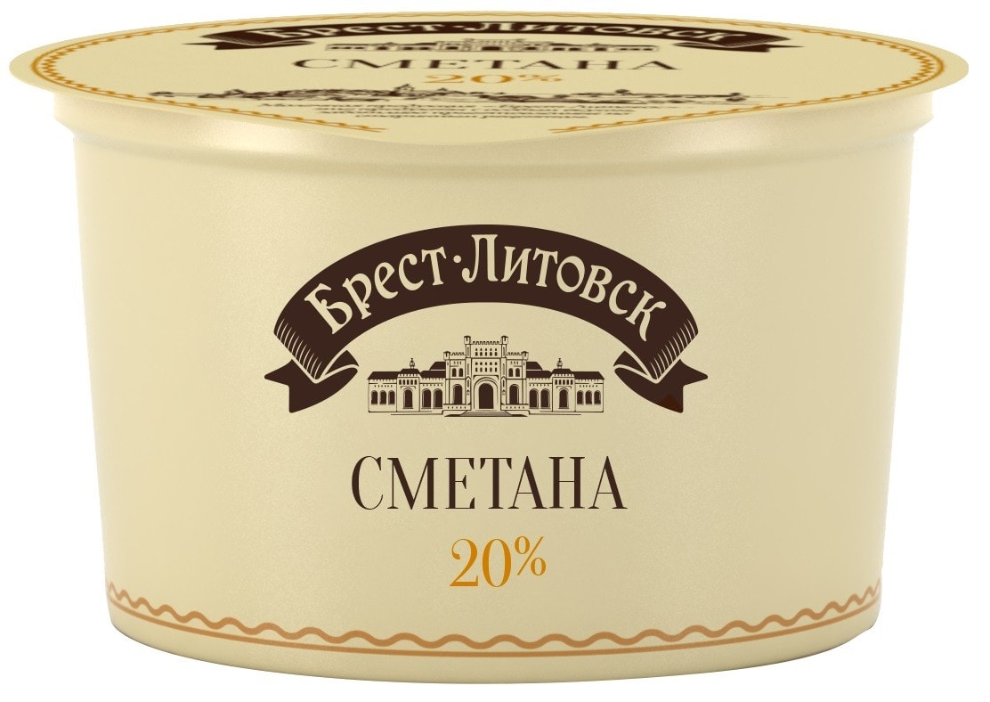 Изображение товара Сметана Брест-Литовск 20% 180г
