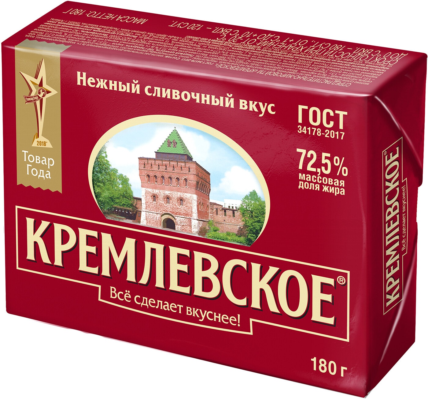 Изображение товара Спред растительно-жировой Кремлевское 72.5% 180г