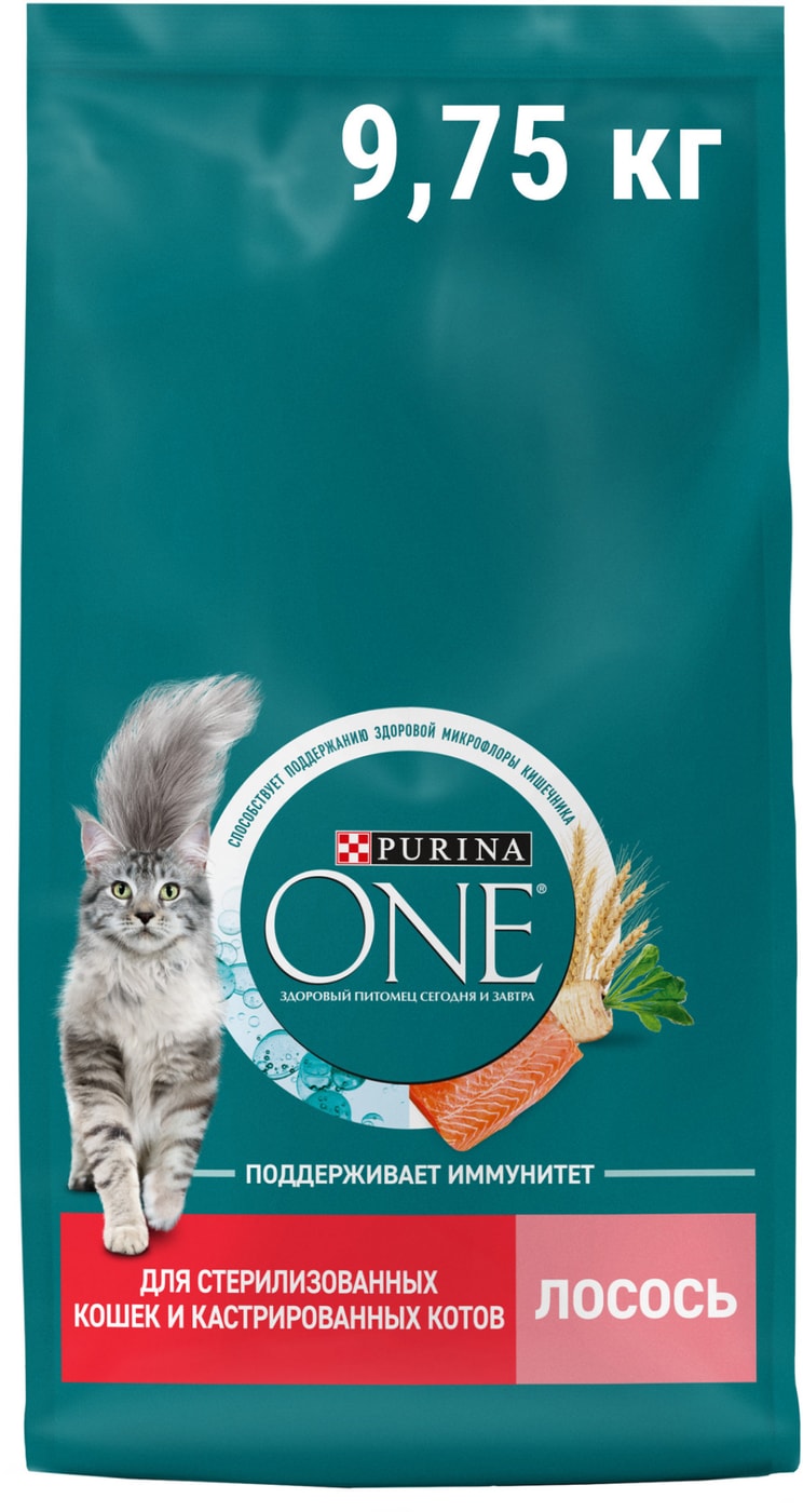 Изображение товара Сухой корм Purina ONE для стерилизованных кошек с лососем 9.75 кг