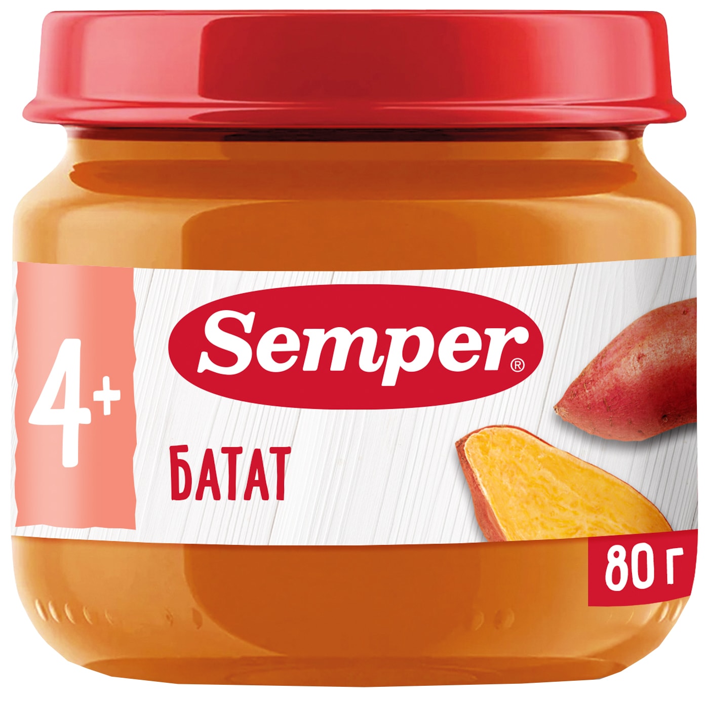 Изображение товара Пюре Semper Батат с 4 месяцев 80г