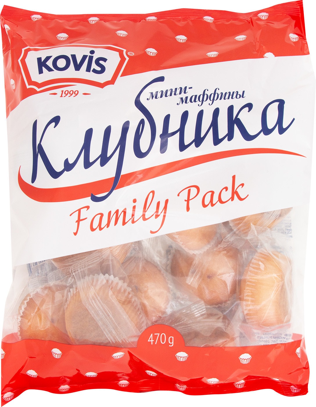 Изображение товара Мини-маффины Kovis Клубника 470г