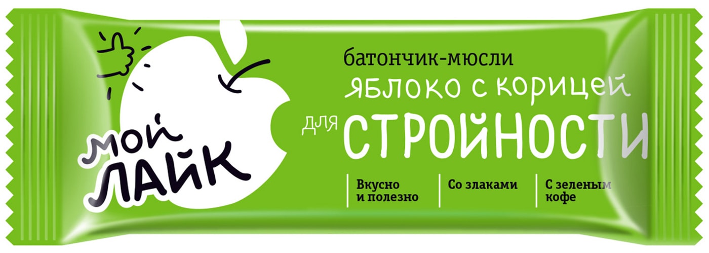 Изображение товара Батончик Мой Лайк Яблоко с корицей для стройности 25г