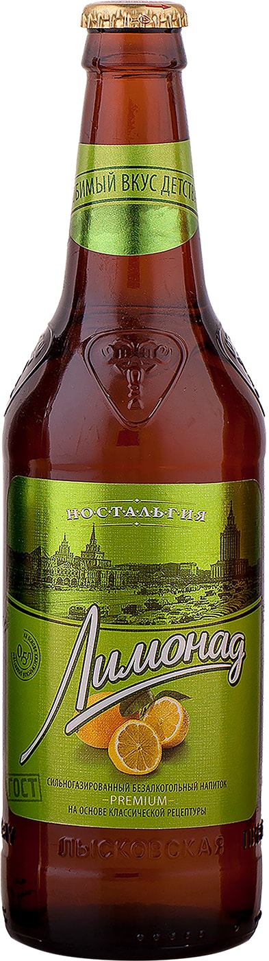 Изображение товара Газированный лимонад Ностальгия 0.5л натуральный вкус Россия