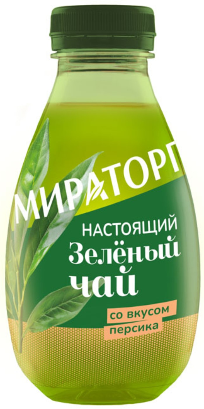 Изображение товара Черный чай Мираторг со вкусом персика 370 мл натуральный освежающий напиток