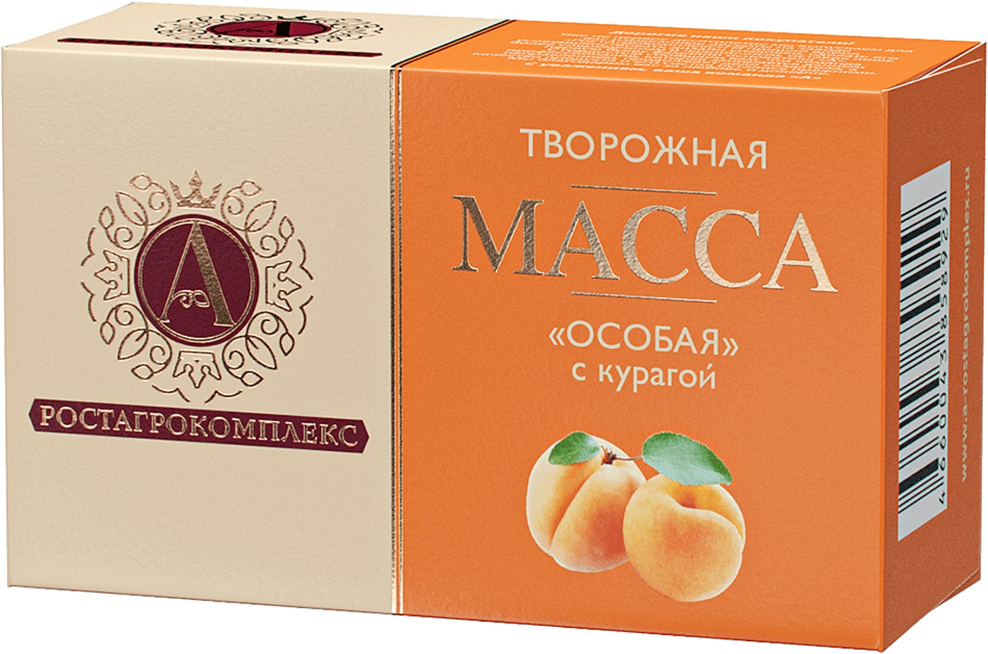 Изображение товара Масса творожная А.РостАгроКомплекс Особая с курагой 23% 100г
