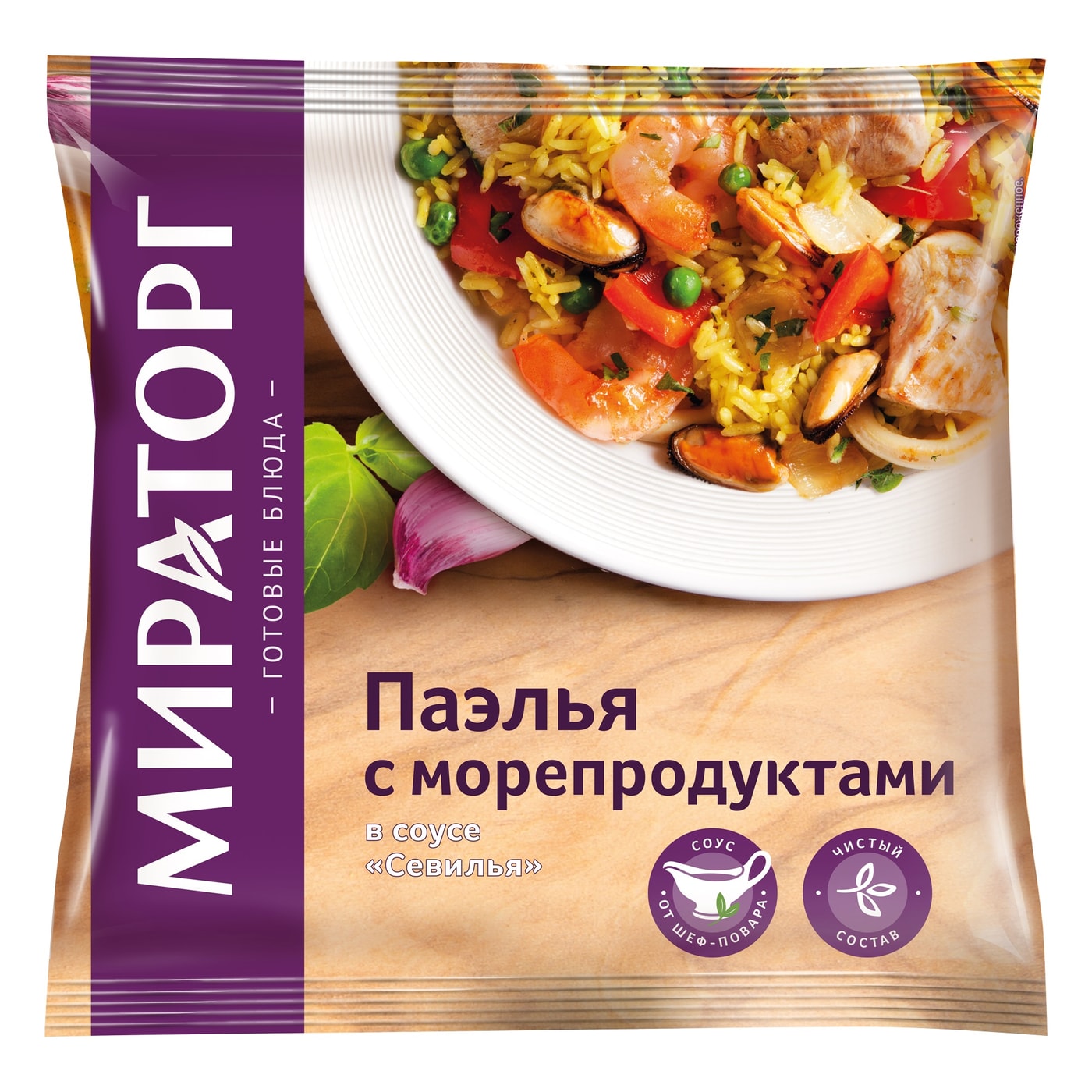 Изображение товара Паэлья Vитамин Севилья с морепродуктами в соусе 400г