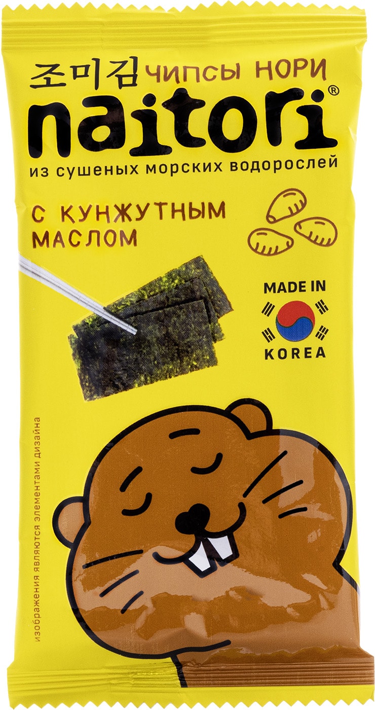 Изображение товара Чипсы Naitori Нори с кунжутным маслом 3г