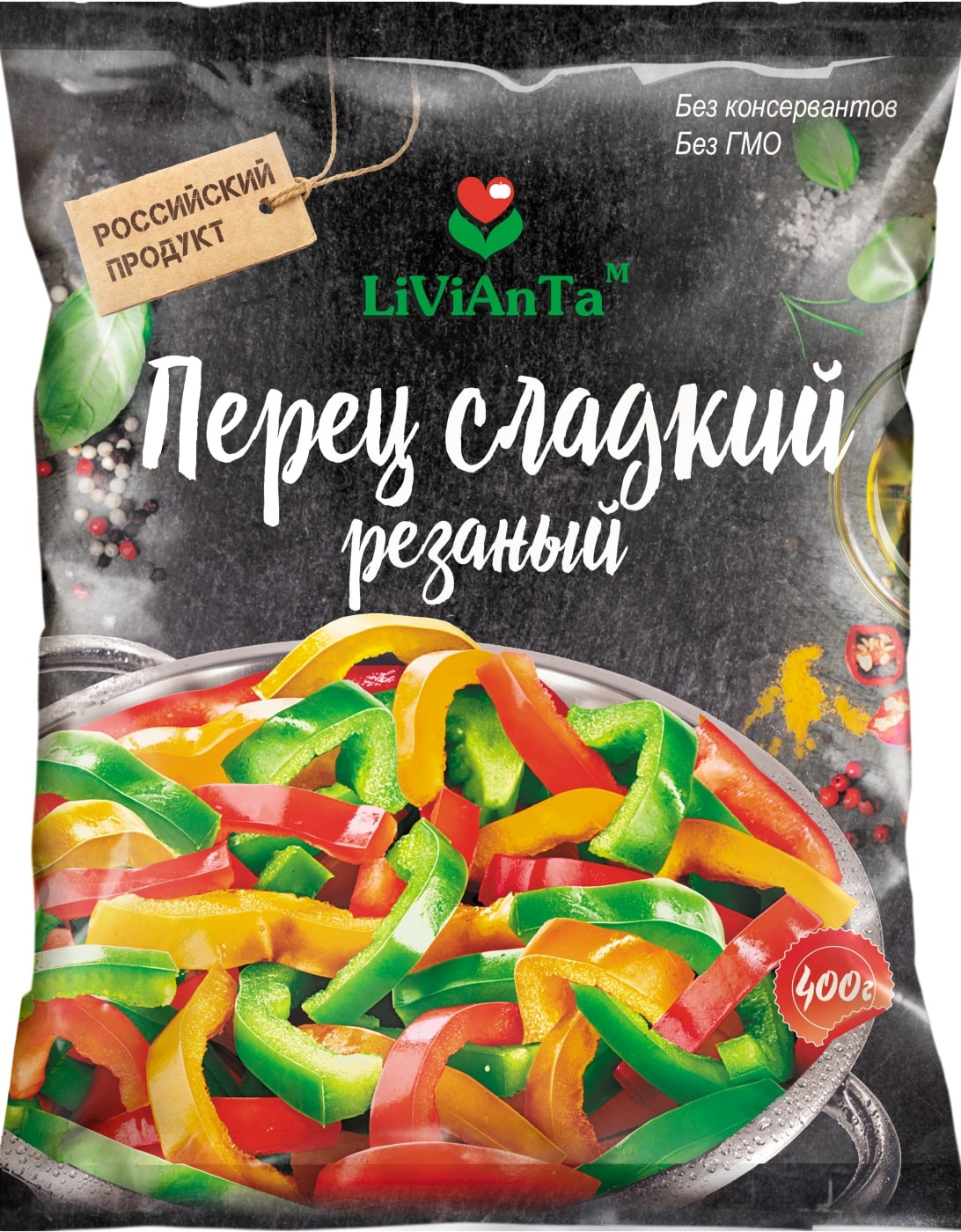 Изображение товара Перец Livianta сладкий резаный 400г
