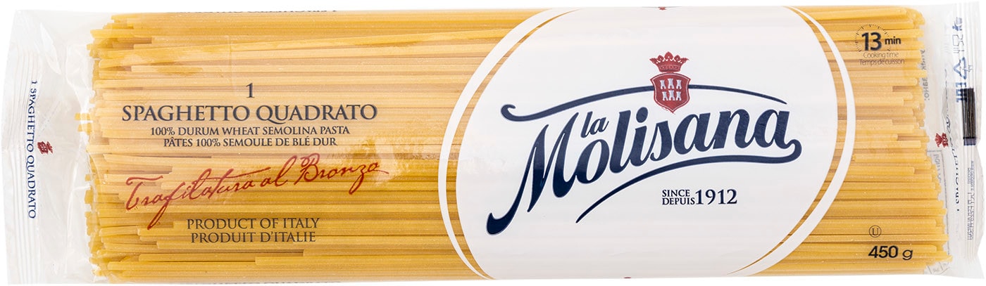 Изображение товара Макароны La Molisana Spaghetto Quadrato №1 450г итальянские паста для соусов